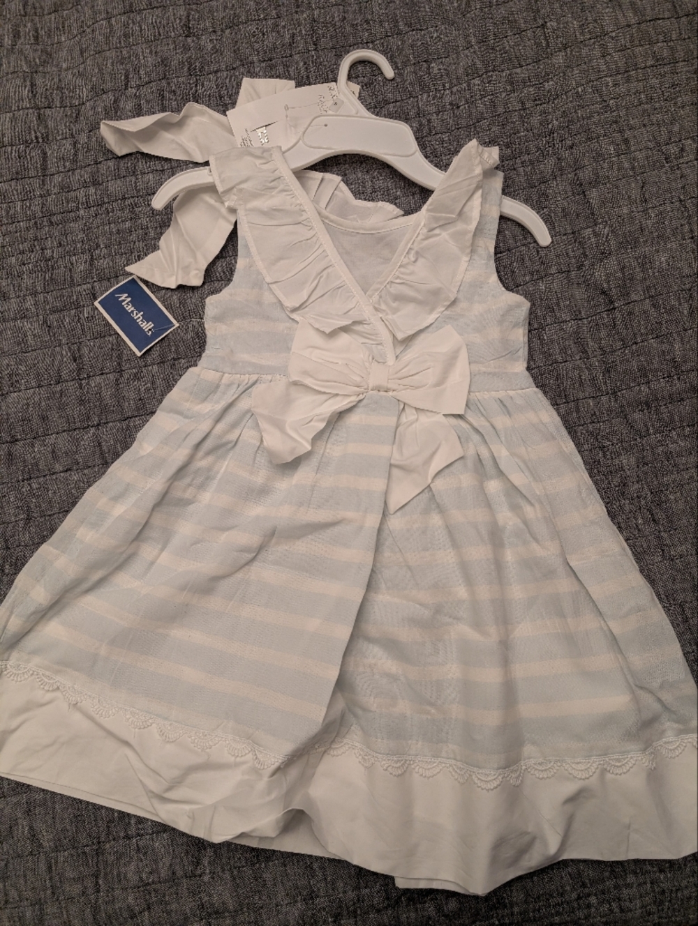 Striped Ruffle Collar Dress - Picture 3 of 4
